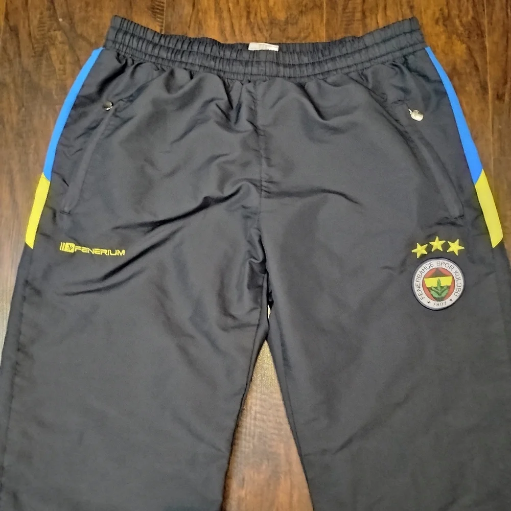 Fenerbahce Adidas 3 Stripes‎ Pants Fenerium Windbreaker Zipper Pockets Patch